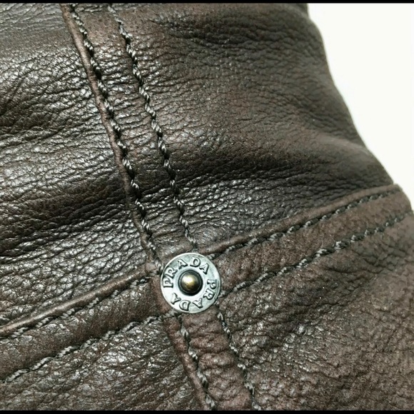 Prada Boots Brown Leather Wedges - Picture 9 of 10